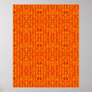 Poster Orange Aztek