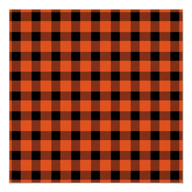 Poster Orange Buffalo Country Lumière Plaid (Devant)