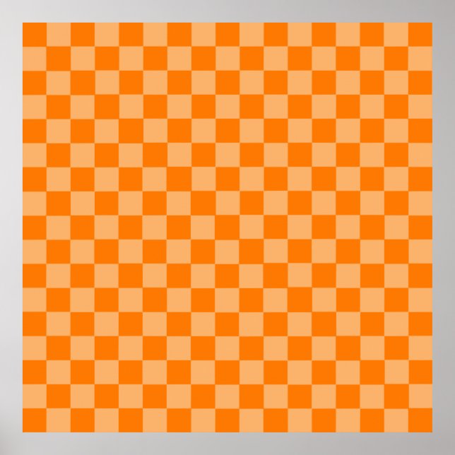 Poster Orange Combination Checkerboard par ShirleyTaylor (Devant)