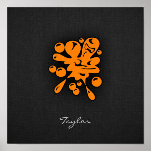 Poster Orange Paintball