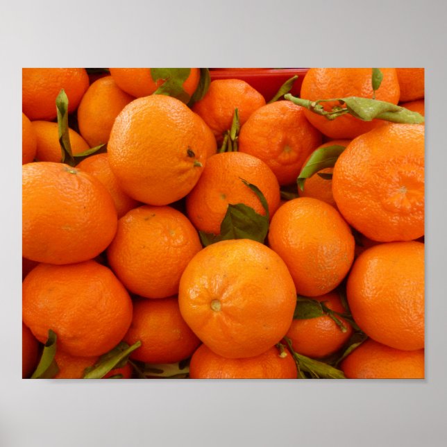 POSTER ORANGE TANGERINES PHOTOGRAPHIE FRUIT ALIMENTS PAPI (Devant)