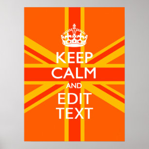 Poster Orange Union Jack British Flag Swag