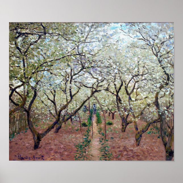 Poster Orchard à Bloom, Claude Monet, 1879 (Devant)