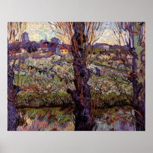 Poster Orchard à Blossom, Arles par Vincent van Gogh