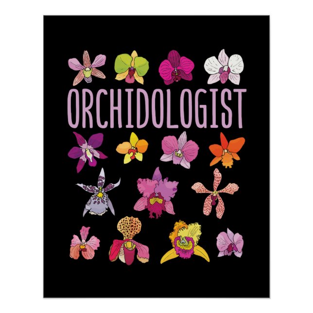 Poster Orchidologue Orchidée Louvain Jardinage (Devant)