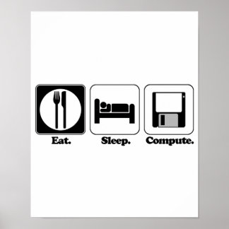 Poster ordinateur de veille