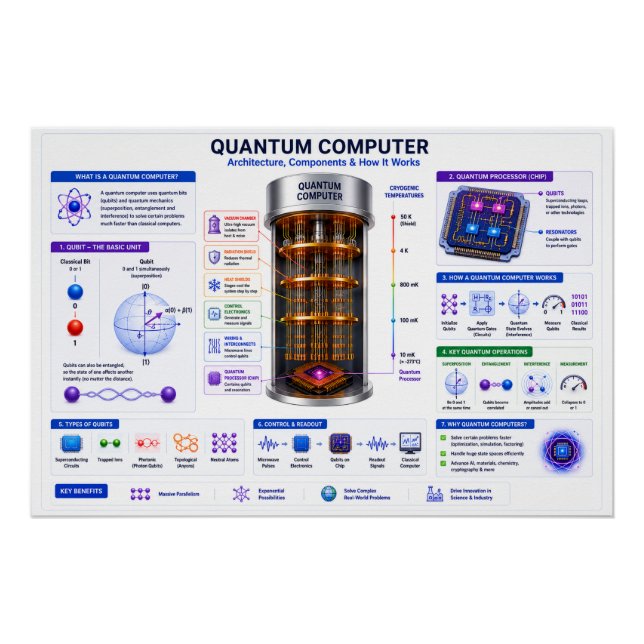 Poster Ordinateur Quantique (Devant)