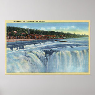 Poster Oregon City, ORWillamette Falls ViewCity, OU