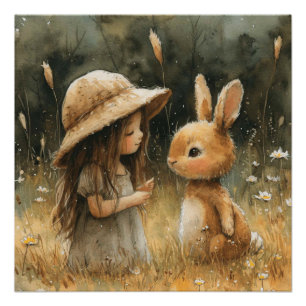 Poster Oreilles d'Euphorie : Un Peu de Fantaisie Lapin