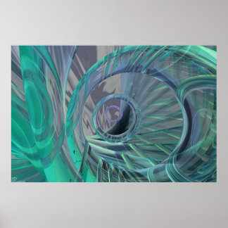 Poster Organix - Vert Bleu