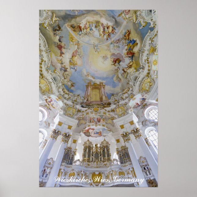 Poster Orgue de Wieskirche, Allemagne (Devant)