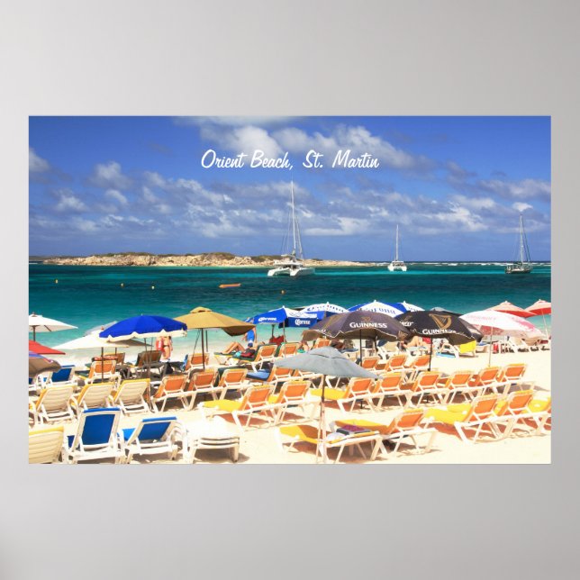 Poster Orient Beach, St. Martin (Devant)