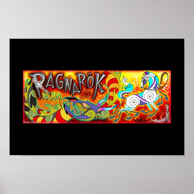 Poster original 2014 RAGNAROK Memorial noir (Devant)