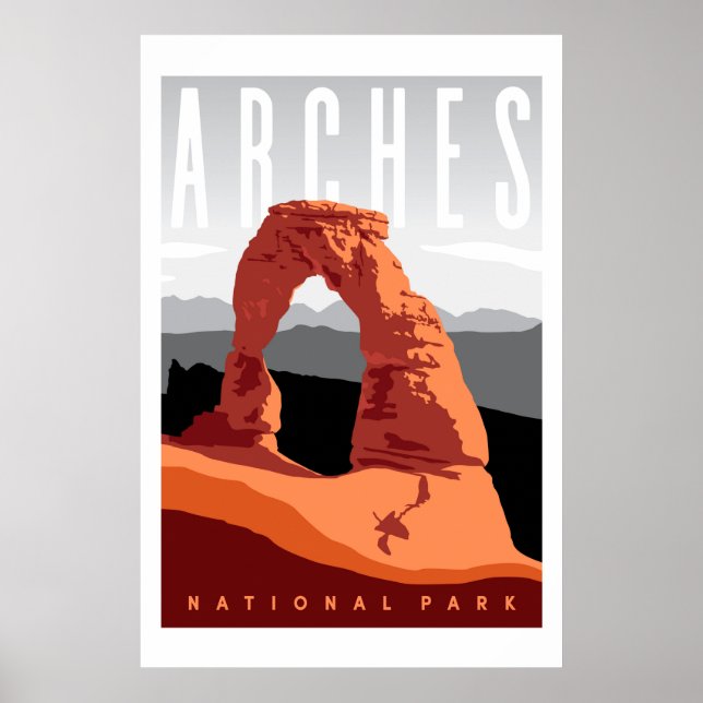 Poster original du parc national Arches (Devant)