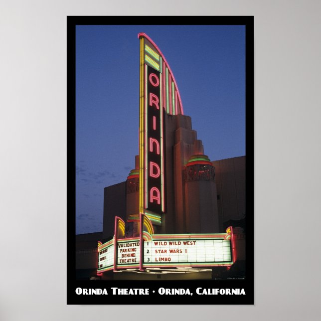 Poster Orinda Theater 11x17 (Devant)