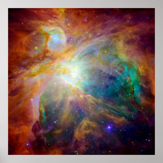 Poster Orion Nebula (télescopes Hubble & Spitzer) (Devant)