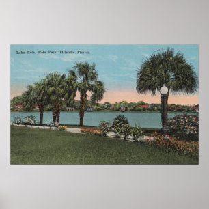 Poster Orlando, Florida - View of Lake Eola and Eola