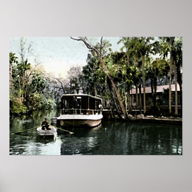 Poster Ormond, Floride Tourist Excursion Boat (Devant)