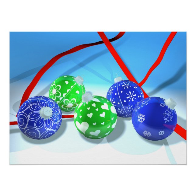 Poster Ornements de Noël (Devant)