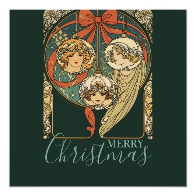 Poster Ornements de Noël Foi Espérance et Charité Vector (Devant)
