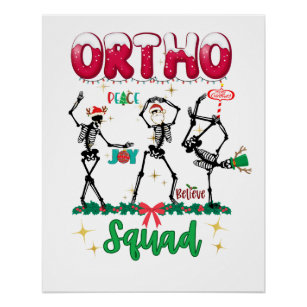 Poster Ortho Christmas Squad Ortho Ortho Orthopedic Cowor