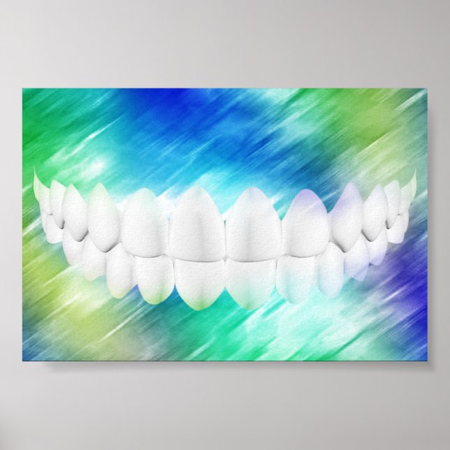 Poster orthodontiste dentiste de dents blanches pa (Devant)