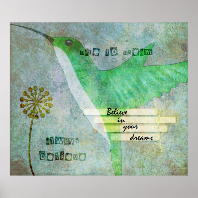 Poster Oser rêver Colibri (Devant)