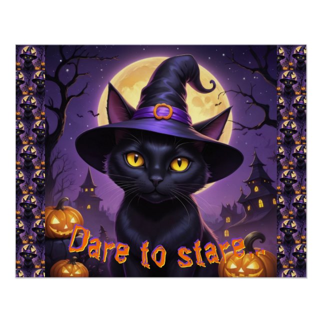 Poster Osez Regarder Chapeau de Sorcière de Chat Noir Cit (Devant)