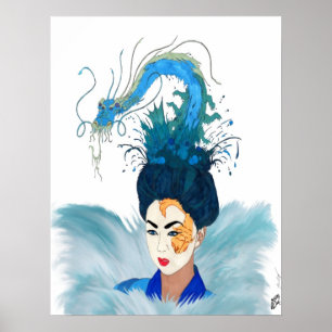 Poster Otohime déesse Geisha de la mer