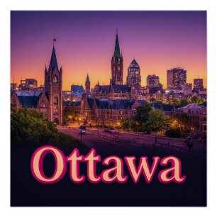Poster 🧲 Ottawa Canada Voyage Souvenir Mémoire de Vacanc
