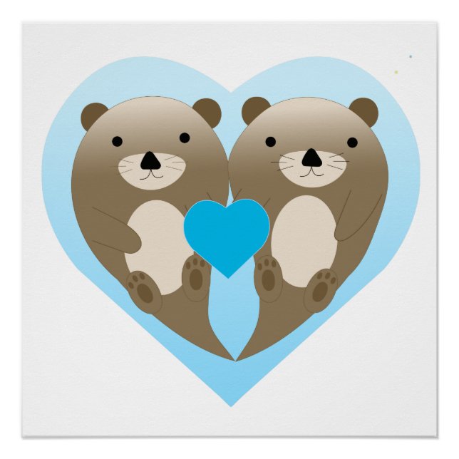 Poster Otter Love (Devant)