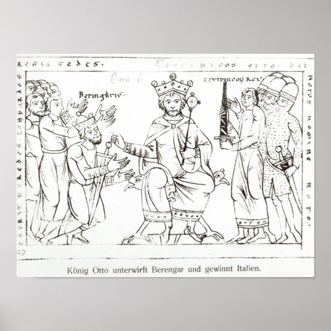 Poster Otto I Soumission à Berenger II (Devant)