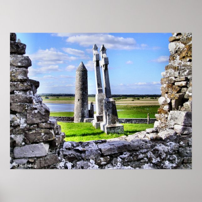 Poster ou imprimer de la tour Clonmacnoise (Devant)