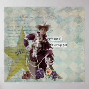 Poster Où tous les cowboys sont-ils allés sur l'affiche d