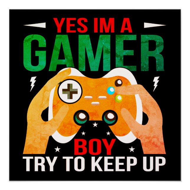 POSTER OUI, JE SUIS UN GARÇON DE GAMER (Devant)