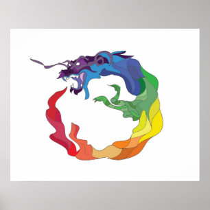 Poster ouroboros chakra arc-en-ciel