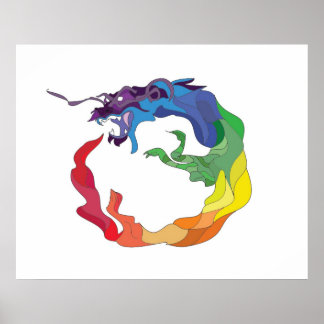 Poster ouroboros chakra arc-en-ciel