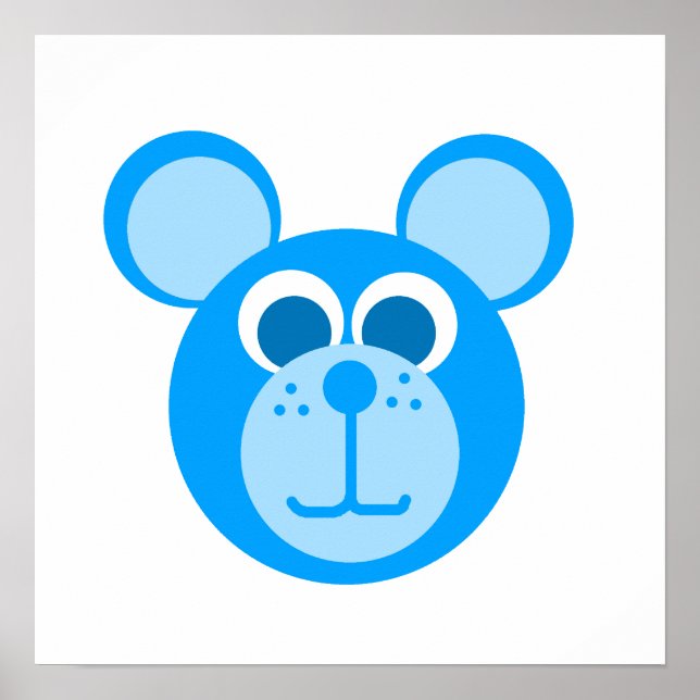 Poster ours bleu (Devant)