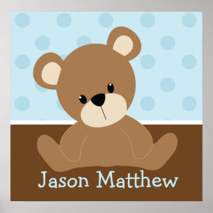 Poster Ours bleu Teddy