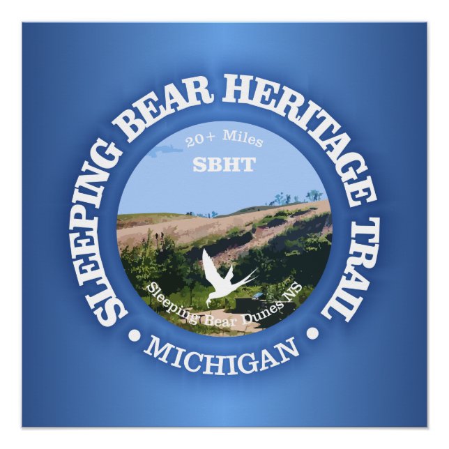 Poster Ours couché HT (cyclisme c) (Devant)