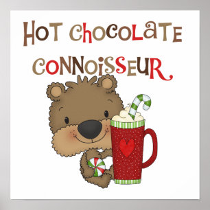 Poster Ours de garçon de connaisseur de chocolat chaud