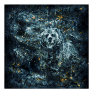 Poster Ours d'esprit