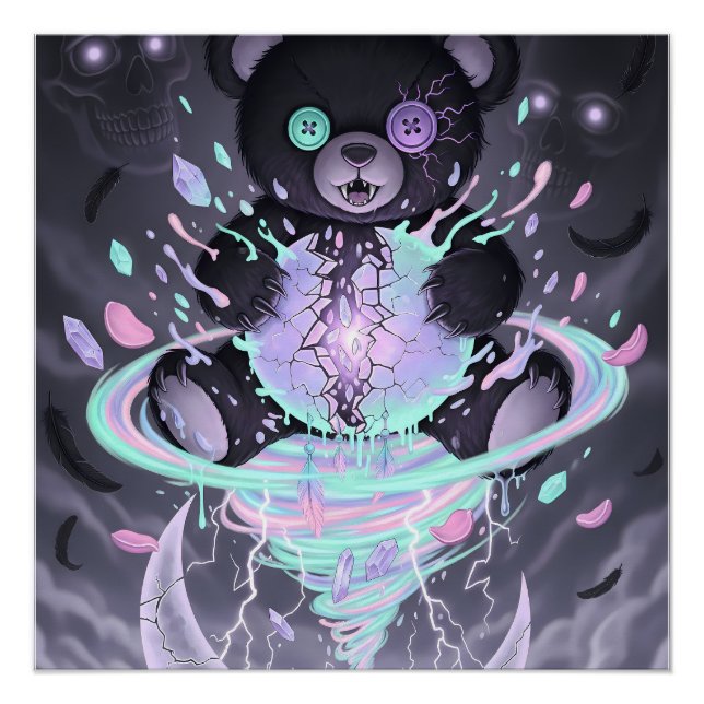 Poster Ours Mystique Goth Pastel (Devant)