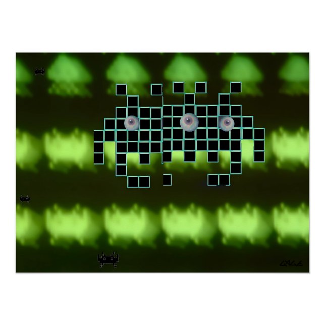 Poster Outer Space Invader Kingdom (Devant)