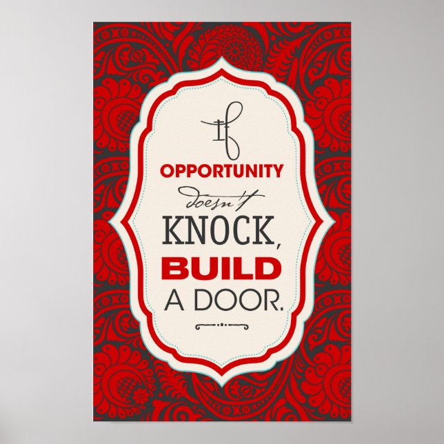 Poster Overcoming Obstacles Motivationational Quote (Devant)