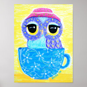 Poster Owl In A Teacup