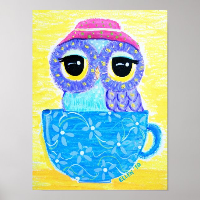 Poster Owl In A Teacup (Devant)