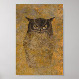 Poster Owl Japanese Fine Art
