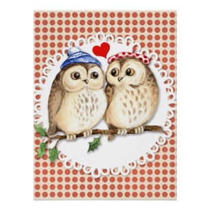 Poster Owl Love