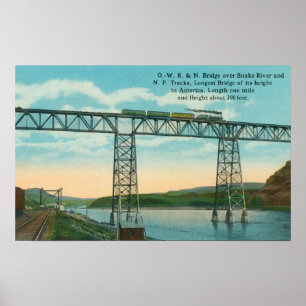 Poster OWR & N Bridge Scene River, ID